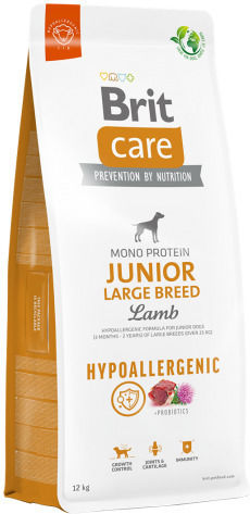 Brit Care Junior Large Breed Hypoallergenic 3kg Dry Food Gluten-Free for Large Breed Puppies with Lamb