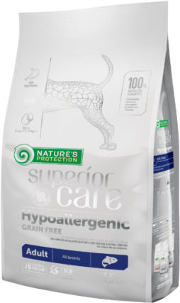 Nature's Protection Superior Care Grain Free Adult 1.5kg Dry Food Grain-Free & Gluten-Free for Adult Dogs with Salmon