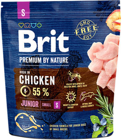 Brit Junior 3kg Dry Food for Small Breed Dogs with Chicken and Meat