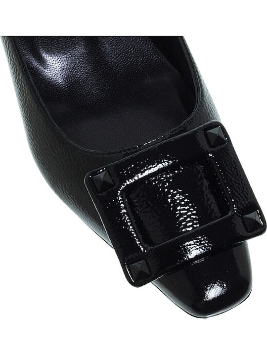 Pumps mit flachem Absatz Schwarz