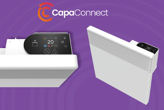 Intuis Tactic Θερμοπομπός Τοίχου 2000W με Ηλεκτρονικό Θερμοστάτη και WiFi Λευκός