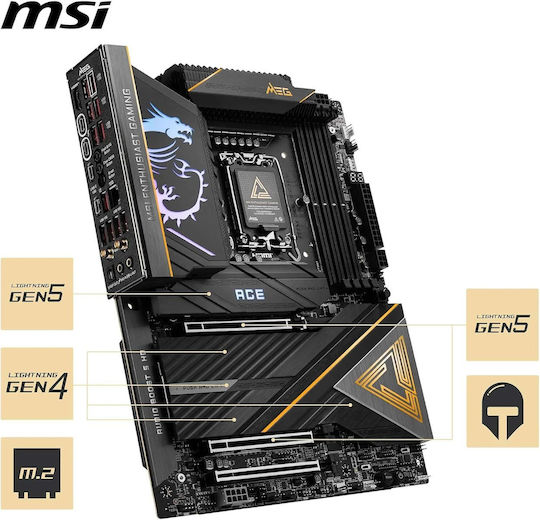 MSI MEG Z890 Ace Wi-Fi Motherboard ATX with Intel 1851 Socket
