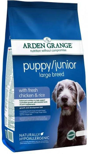 Arden Grange Puppy/Junior Large 12kg Ξηρά Τροφή για Κουτάβια Μεγαλόσωμων Φυλών με Ρύζι