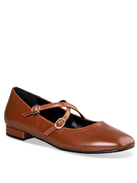 Envie Shoes Ballerinas With strap Brown