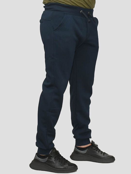 Sweatpants with Elastic Navy Blue