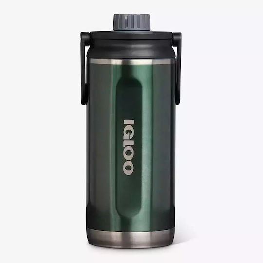 Igloo Igloo Thermos Bottle 1.064L Green with Straw and Handle