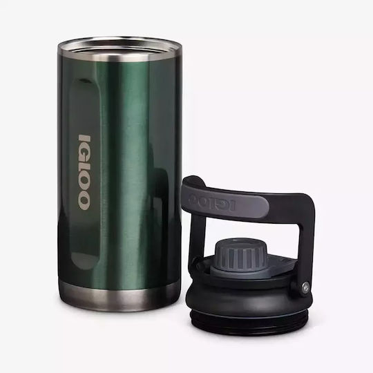 Igloo Igloo Thermos Bottle 1.064L Green with Straw and Handle
