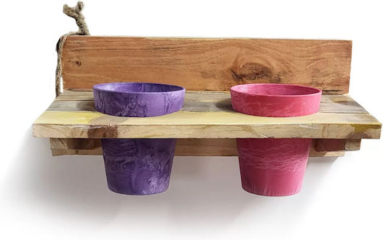 Hanging Pot Stand Wooden 13cmx12cmx28cmcm.