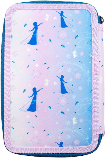 Disney Pencil Case Full with 3 Compartments Lilac