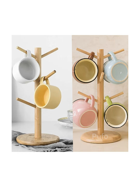 Hölzernes Becherständer 34cm Braun