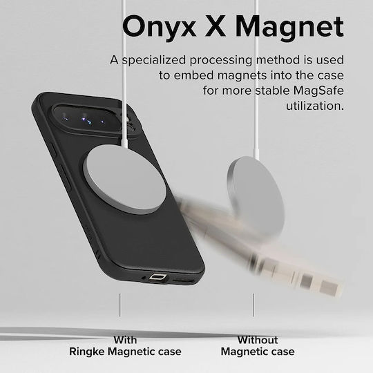 Ringke Onyx MagSafe Umschlag Rückseite Silikon Schwarz (Google Pixel 9 Pro)
