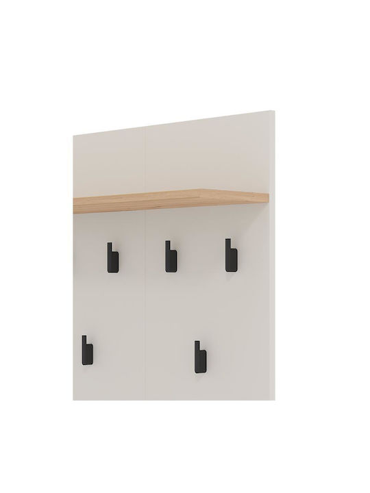 Fylliana Wall Hanger Belfort Civ Wooden 6 Hooks Beige 66x20cm