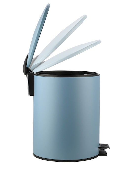 Bathroom Trash Can Classic Soft Close 5lt Matte Blue
