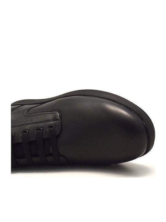 Season Leder Herren Freizeitschuhe Schwarz
