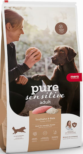 Meradog Pure Sensitive Senior 12.5кг Суха Храна без Глутен за Възрастни Кучета с Турция и Ориз