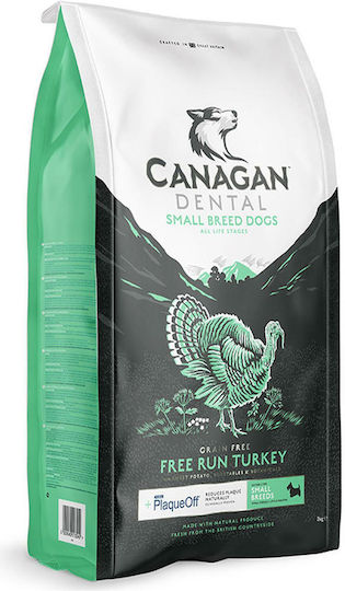 Canagan Free Run Turkey Dental 2kg Ξηρά Τροφή Σκύλων Μικρόσωμων Φυλών με Γαλοπούλα