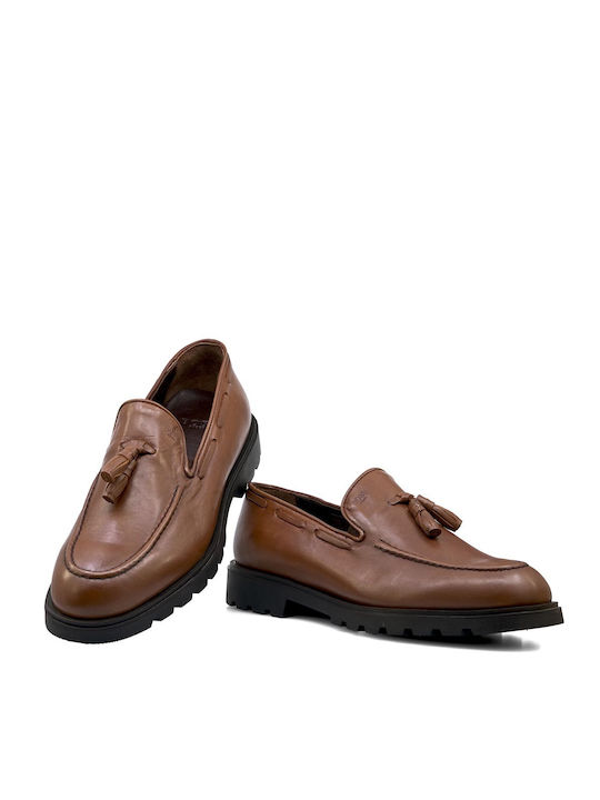 Boss Shoes Men's Leather Moccasins Tabac Brown