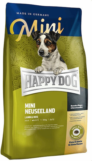 Happy Dog Supreme Neuseeland 4kg Dry Food for Small Breed Dogs with Lamb, Rice, Corn, Poultry, Liver, Apple and Meat