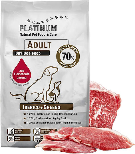 Platinum Pet Food & Care Iberico & Greens 15kg Dry Food Grain-Free & Gluten-Free for Adult Neutered Dogs with Meat