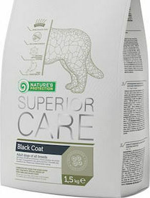 Nature's Protection Superior Care Black Coat 1.5kg Trockenfutter ohne Getreide & Gluten für erwachsene Hunde mit Kartoffeln, Geflügel, Reis und Lachs