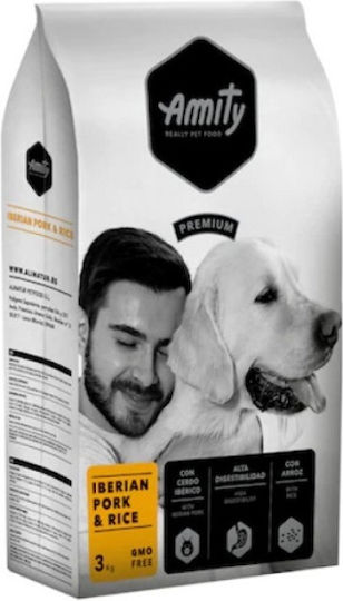Amity Premium Medium/Large Adult 3kg Ξηρά Τροφή Σκύλων Μεσαίων & Μεγαλόσωμων Φυλών με Πουλερικά, Ρύζι και Χοιρινό