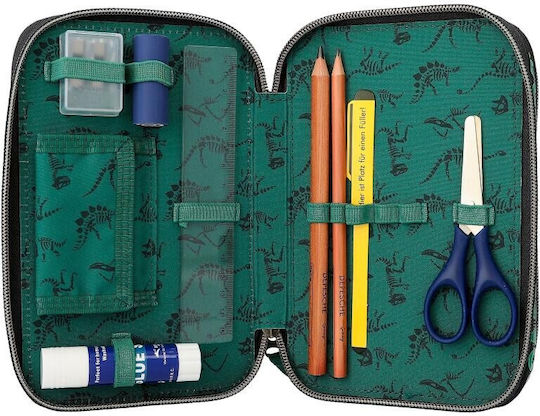 Depesche Pencil Case Barrel with 3 Compartments Green