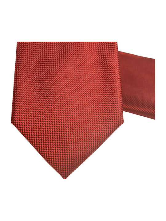 Octopus Men's Tie Set Silk in Red Color