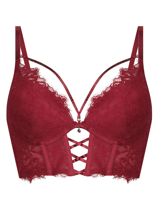 Hunkemöller Plunge Push Up Plunge Bra Underwire Chili Pepper