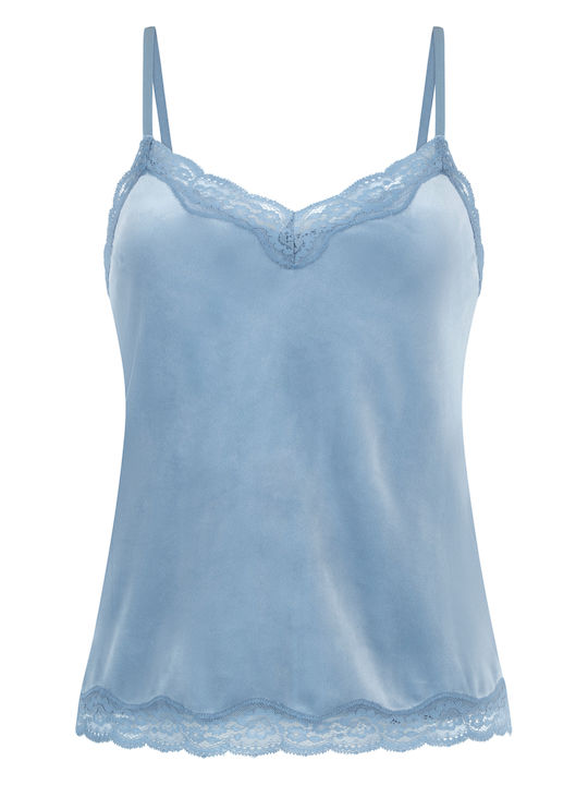 Hunkemöller Winter Women's Velvet Pyjama Top Soft Chambray