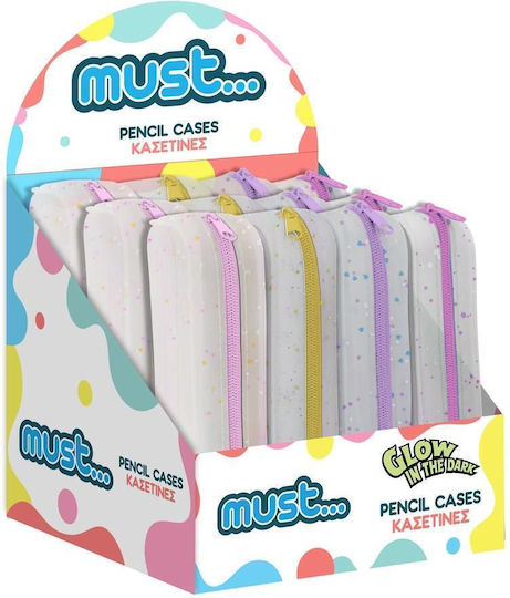 Must Pencil Case Silicone Barrel with 1 Compartment Various Designs/Colours