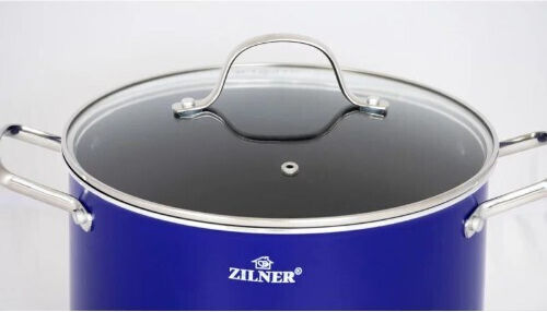 Zilner Σετ Μαγειρικά Σκεύη από Αλουμίνιο Blue με Αντικολλητική Επίστρωση 5τμχ