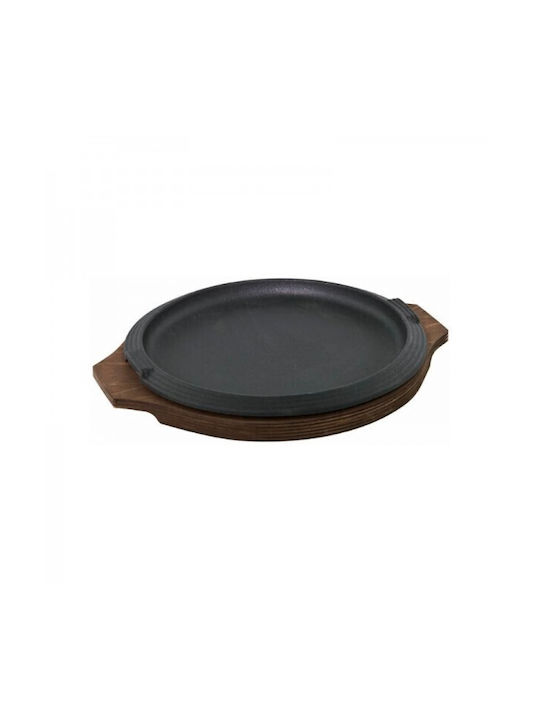 Round Enamel Cast Iron Pot with Wooden Stand Dietella 21 Cm