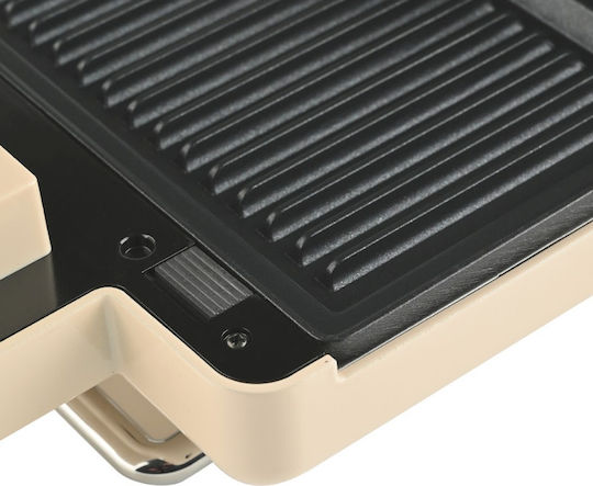 Estia Retro Epoque Sandwich Maker with Removable Plates for for 2 Sandwiches Sandwiches 800W Cream
