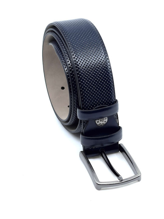 Men's Belt from Artificial Leather Navy Blue