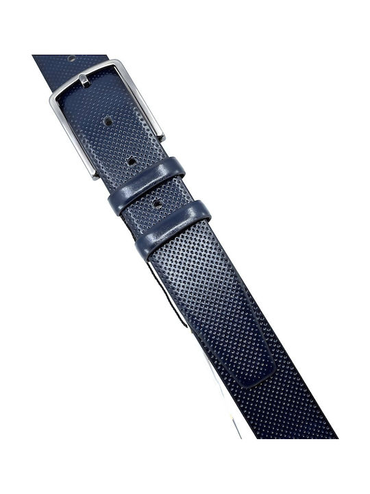 Men's Belt from Artificial Leather Navy Blue