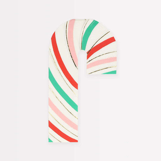 Candy Cane Șervețele de petrecere Auriu 19.7x10.2cm.