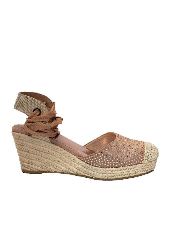 Damenplattformen im Espadrilles-Stil Rosa