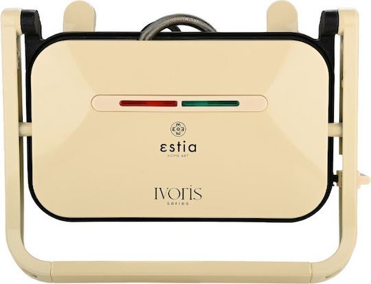 Estia Ivoris Sandwich Maker for for 2 Sandwiches Sandwiches 1300W Ivory