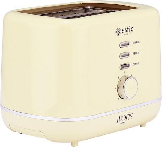 Estia Ivoris Toaster 2 Slots 850W Beige