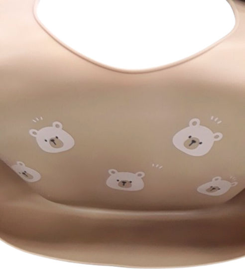 Beboulino Waterproof Bib Silicone with Pocket Brown