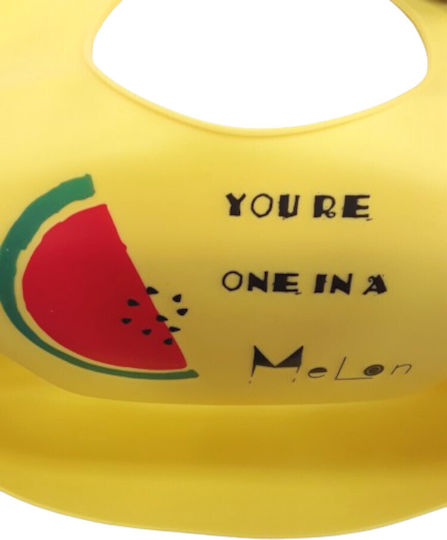Beboulino Αδιάβροχη Σαλιάρα Σιλικόνης με Τσέπη Yellow