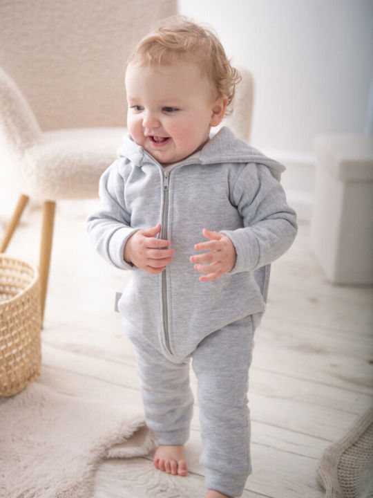 Beboulino Baby Bodysuit Exit Set Long-Sleeved Grey