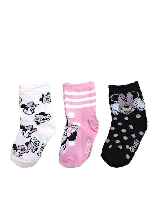 Disney Παιδικές Κάλτσες Minnie Black 3 Ζευγάρια Disney Παιδικές Κάλτσες Minnie Black 3 Ζευγάρια