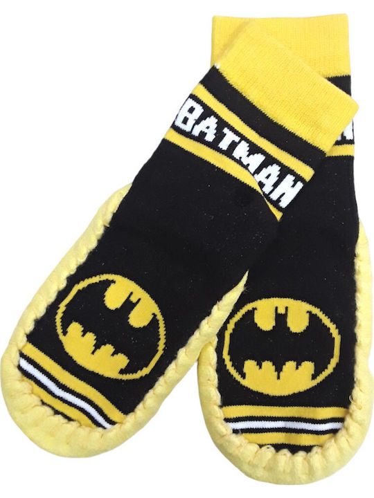 Disney Kids' Slipper Socks Batman Yellow