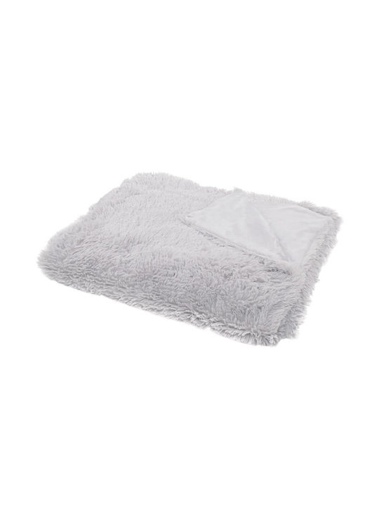 Κουβέρτα Γούνινη Διπλή 200x240εκ. Light Gray