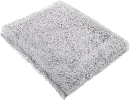 Furry Double Blanket 200x240cm Light Grey