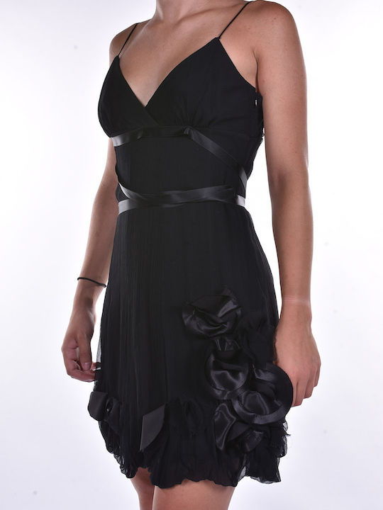 Sommer Mini Damenkleid Schwarz