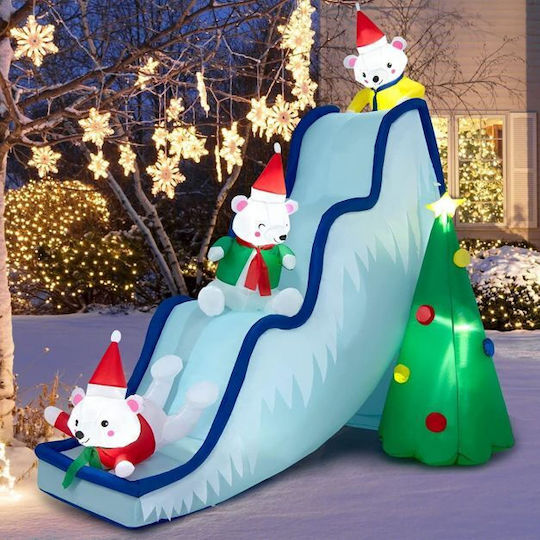 Costway Inflatable Slide Christmas Decoration with LED Lights Costway Cm24101de
