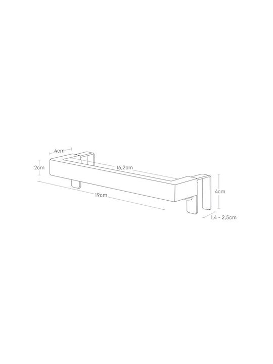 Yamazaki Yamazaki Metall Schwarzer Küchenhandtuchhalter Turm 19x6-7x4