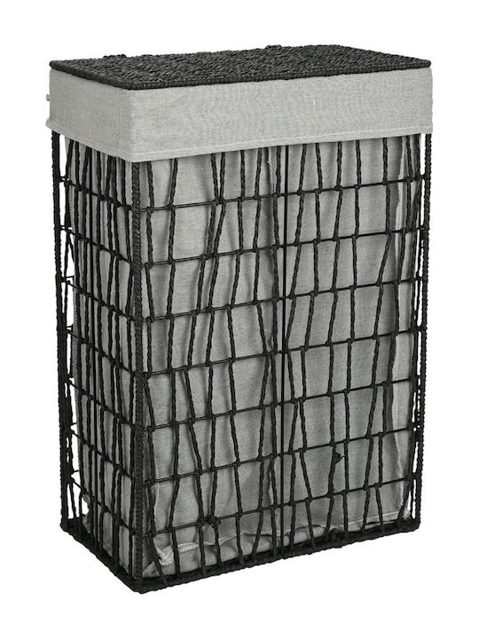 Estia Laundry Basket Fabric 37x22x55cm Black